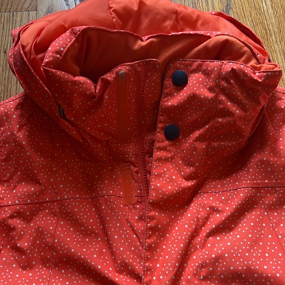 Burton, orange with polka dots, ski jacket, kids size L (14/16) - Picture 2 of 5